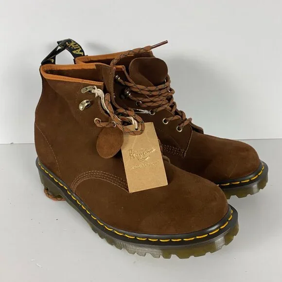 Dr. Martens Repello Calf Suede Boots Men's Size 13 Brown Tan NIB NEW - Picture 3 of 14
